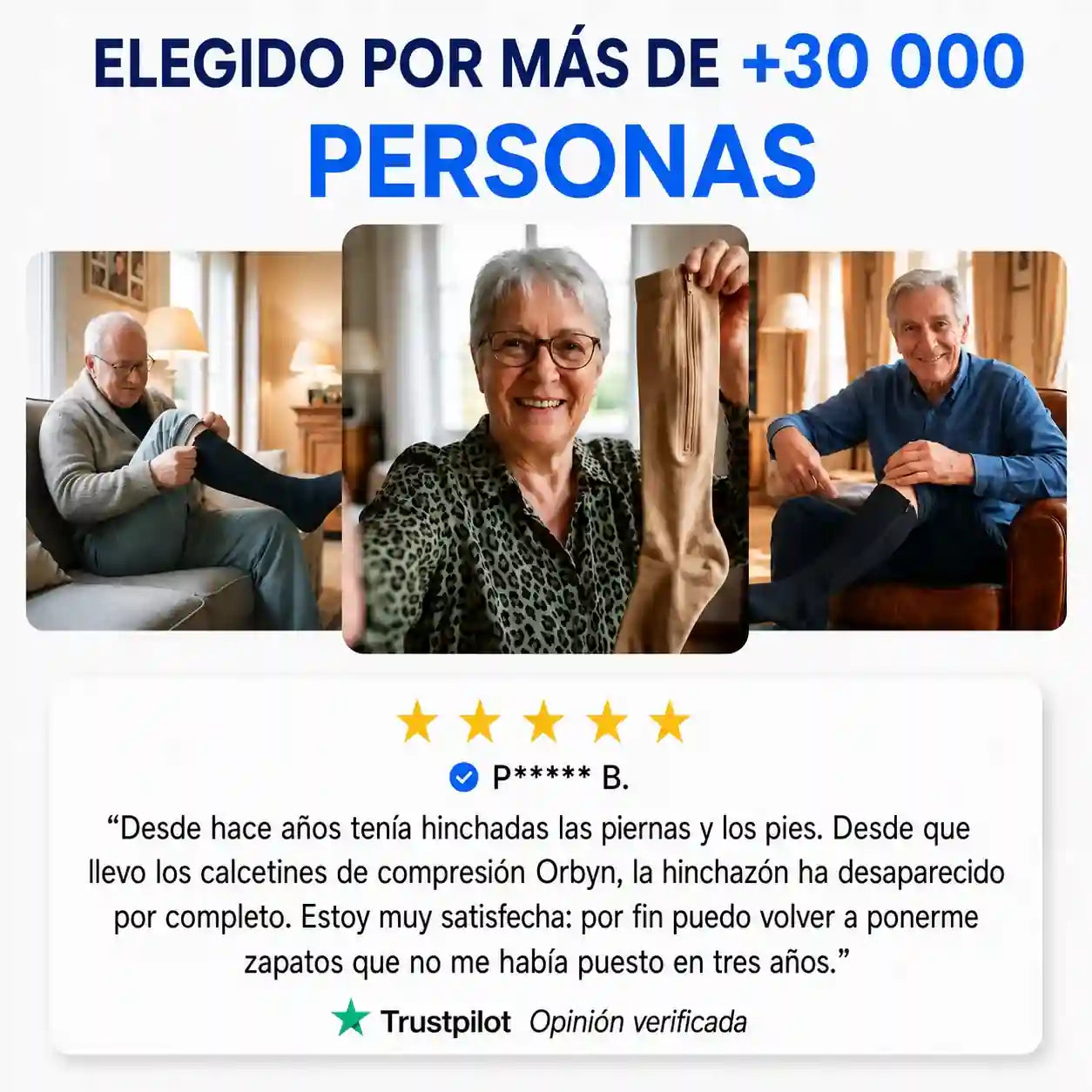 Medias de compresión con cremallera