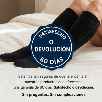 Medias de compresión con cremallera