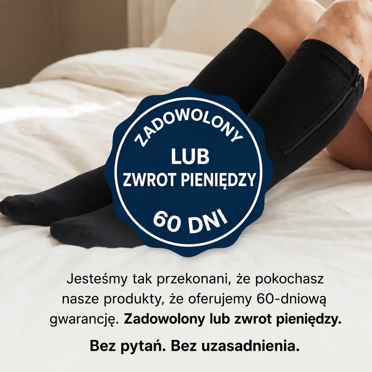 Kompresyjne skarpety z zamkiem