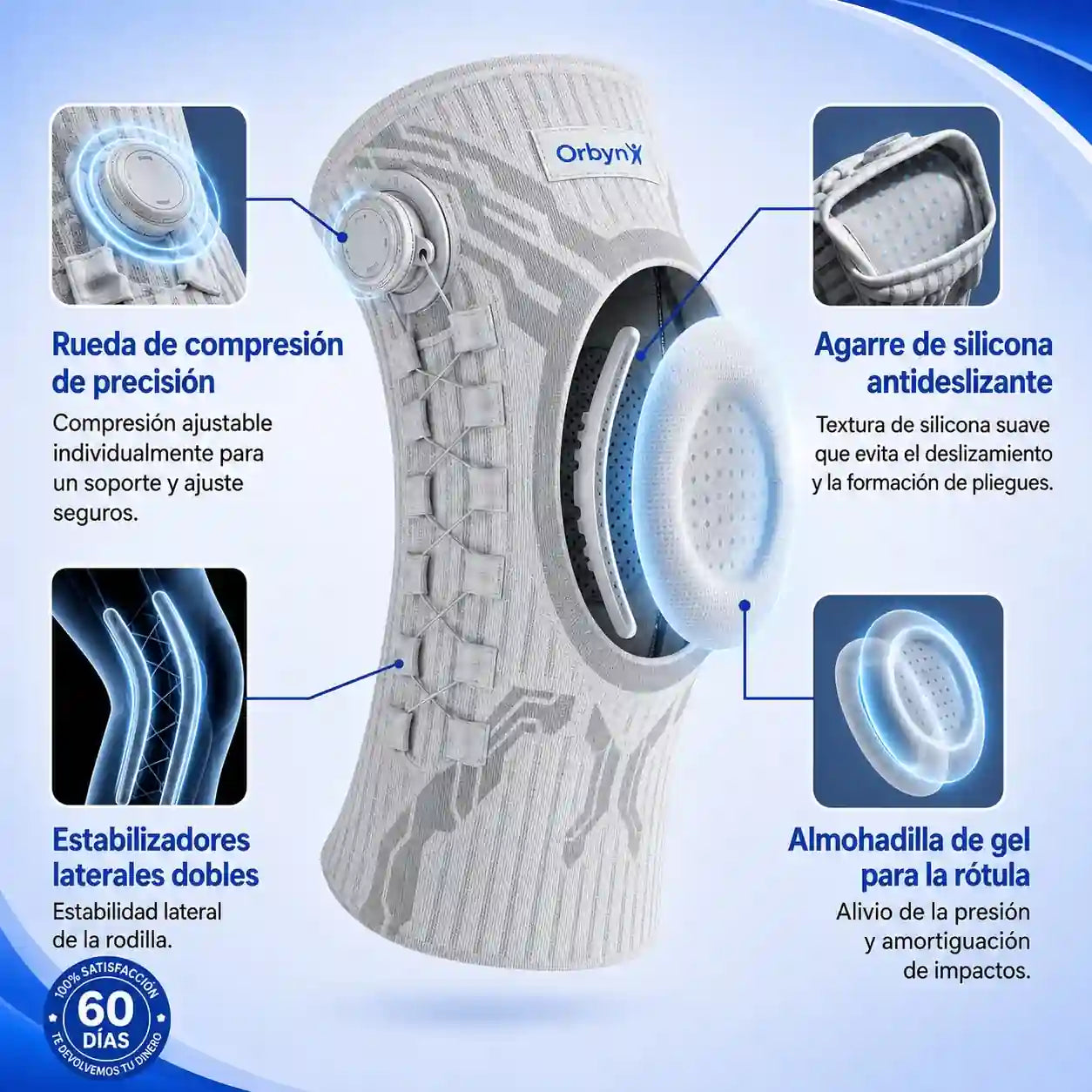 Rodilleras tipo pomo transfronterizas para correr al aire libre