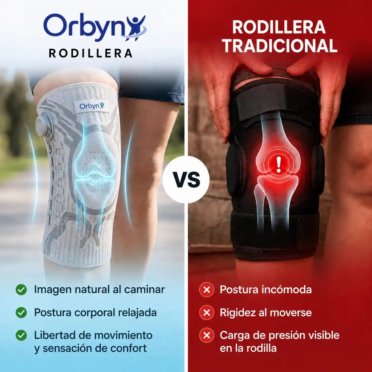 Rodilleras tipo pomo transfronterizas para correr al aire libre